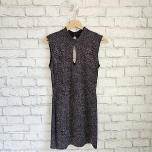 SNAP Glitter Rainbow Dot Mini Dress, M